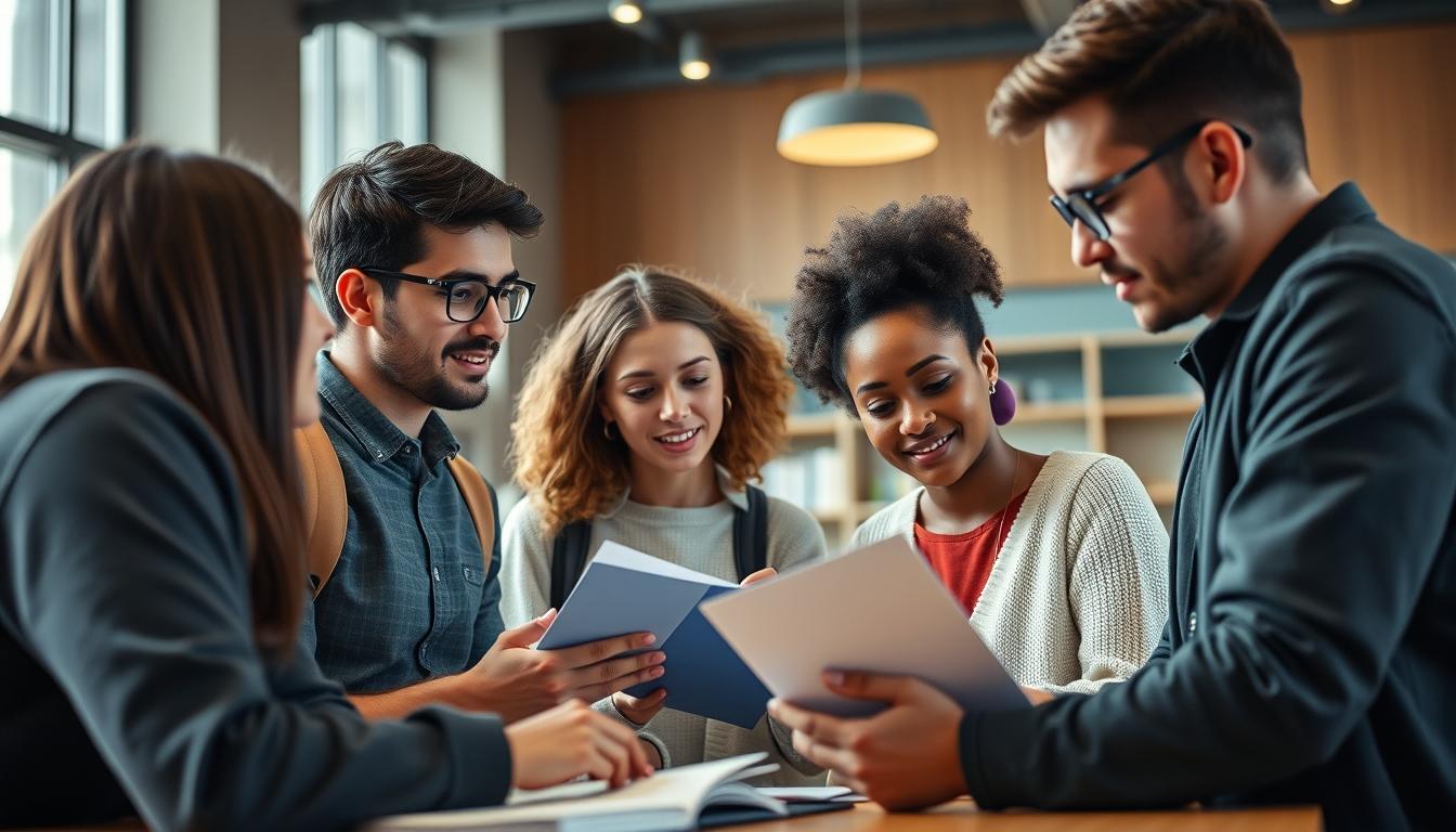 Student using learning strategies while studying