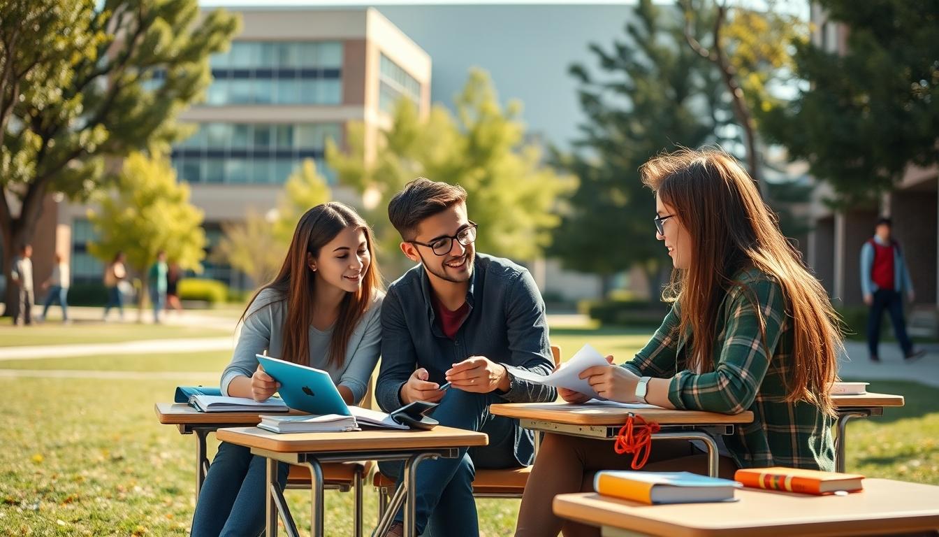 Modern university campus for students